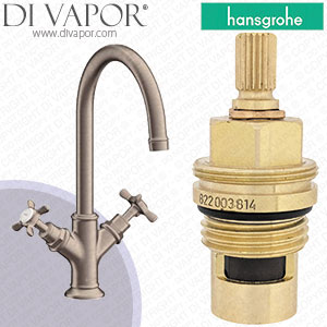Hansgrohe Axor Montreux Brushed Nickel 210 Basin Mixer 16502820 Clockwise Turn to Open 1/4 Turn Compatible Cartridge - HG-2312