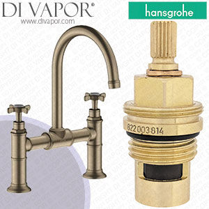 Hansgrohe Axor Montreux Brushed Nickel 220 Basin Mixer 16510820 Clockwise Turn to Open 1/4 Turn Compatible Tap Cartridge - HG-2351