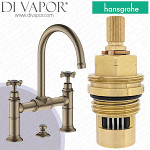 Hansgrohe Axor Montreux Brushed Nickel 220 Basin Mixer 16510820 Anti-Clockwise Turn to Open 1/4 Turn Compatible Tap Cartridge - HG-2352