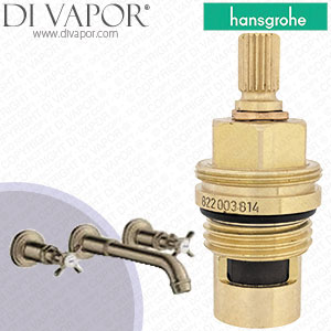 Hansgrohe Axor Montreux Brushed Nickel Basin Mixer 16532820 Clockwise Turn to Open 1/4 Turn Compatible Cartridge - HG-2361