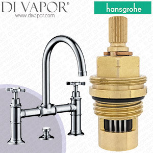 Hansgrohe Axor Montreux Chrome 220 Basin Mixer 16510000 Anti-Clockwise Turn to Open 1/4 Turn Compatible Cartridge - HG-2372