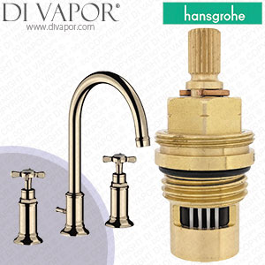 Hansgrohe Axor Montreux Polished Nickel 180 Basin Mixer 16513830 Anti-Clockwise Turn to Open 1/4 Turn Compatible Cartridge - HG-2422
