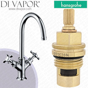 Hansgrohe Axor Montreux Chrome Basin Mixer 16504000 Clockwise Turn to Open 1/4 Turn Compatible Cartridge - HG-2442