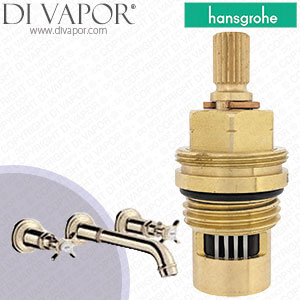 Hansgrohe Axor Montreux Polished Nickel Basin Mixer 16532830 Anti-Clockwise Turn to Open 1/4 Turn Compatible Tap Cartridge - HG-2451