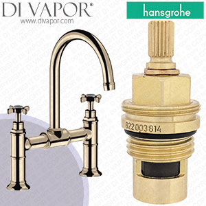 Hansgrohe Axor Montreux Polished Nickel 220 Basin Mixer 16510830 Clockwise Turn to Open 1/4 Turn Compatible Tap Cartridge - HG-2461