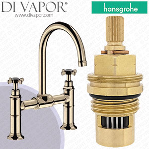 Hansgrohe Axor Montreux Polished Nickel 220 Basin Mixer 16510830 Anti-Clockwise Turn to Open 1/4 Turn Compatible Tap Cartridge - HG-2462