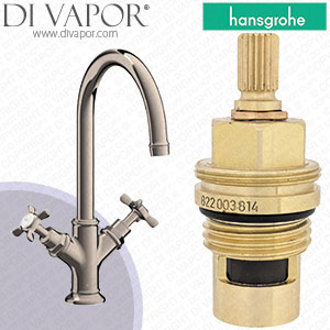 Hansgrohe Axor Montreux Polished Nickel 210 Basin Mixer 16502830 Clockwise Turn to Open 1/4 Turn Compatible Cartridge - HG-2492