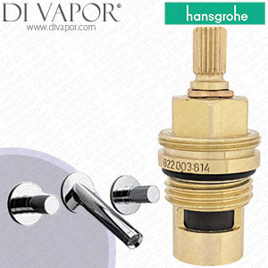 Hansgrohe Axor Starck Chrome Basin Mixer with 125mm Spout 10313000 Clockwise Turn to Open 1/4 Turn Compatible Tap Cartridge - HG-2521