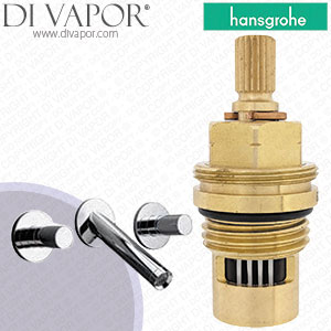 Hansgrohe Axor Starck Chrome Basin Mixer with 125mm Spout 10313000 Anti-Clockwise Turn to Open 1/4 Turn Compatible Tap Cartridge - HG-2522