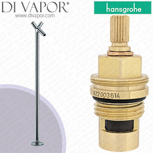 Hansgrohe Axor Starck Chrome Free Standing Basin Mixer 10060000 Clockwise Turn to Open Compatible Shut Off Unit Cartridge - HG-2541