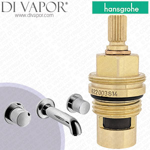 Hansgrohe Axor Uno Chrome Basin Mixer for Concealed Install 38043000 Clockwise Turn to Open 1/4 Turn Compatible Tap Cartridge - HG-2581
