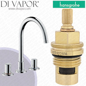 Hansgrohe Axor Uno Satinox 160 Basin Mixer with Waste 38053810 Clockwise Turn to Open 1/4 Turn Compatible Cartridge - HG-2631