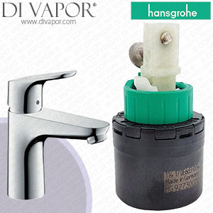 Hansgrohe 31607000 Focus Chrome 100 Basin Mixer with Pop-Up Waste Set Cartridge - HG-2680