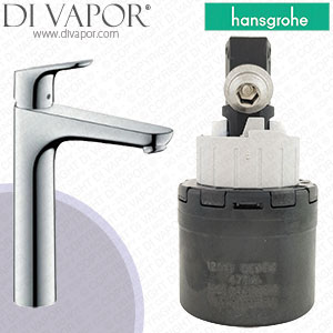 Hansgrohe 31658000 Focus Chrome 190 Basin Mixer with Pop-Up Waste Set Cartridge - HG-2700
