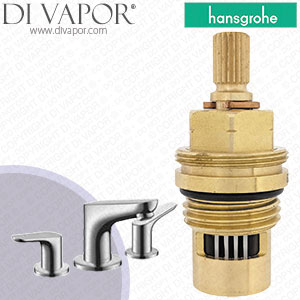 Hansgrohe 31937000 Focus Chrome 100 Basin Mixer with Waste Set Anti-Clockwise Turn to Open 1/4 Turn Compatible Cartridge - HG-2712