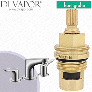 Hansgrohe Focus S Chrome 140 Basin Mixer with Pop-Up Waste Set 31727000 Clockwise Turn to Open 1/4 Turn Compatible Tap Cartridge - HG-2721