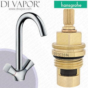 Hansgrohe Metris 100 Basin Mixer with Pop-Up Waste 31083000 Clockwise Turn to Open Cartridge Compatible Spare - HG-2731