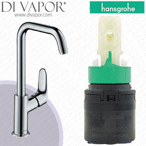 Hansgrohe Focus Chrome 240 Basin Mixer with Swivel Spout 31519000 Cartridge - HG-2740