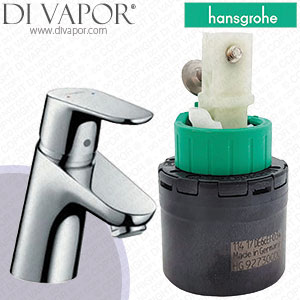 Hansgrohe Focus Chrome 70 Basin Mixer with Push-Open Waste Set 31604000 Cartridge - HG-2880