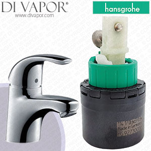Hansgrohe Focus E Chrome Basin Mixer with PEX Plug-In Hoses 31704000 Cartridge - HG-2950
