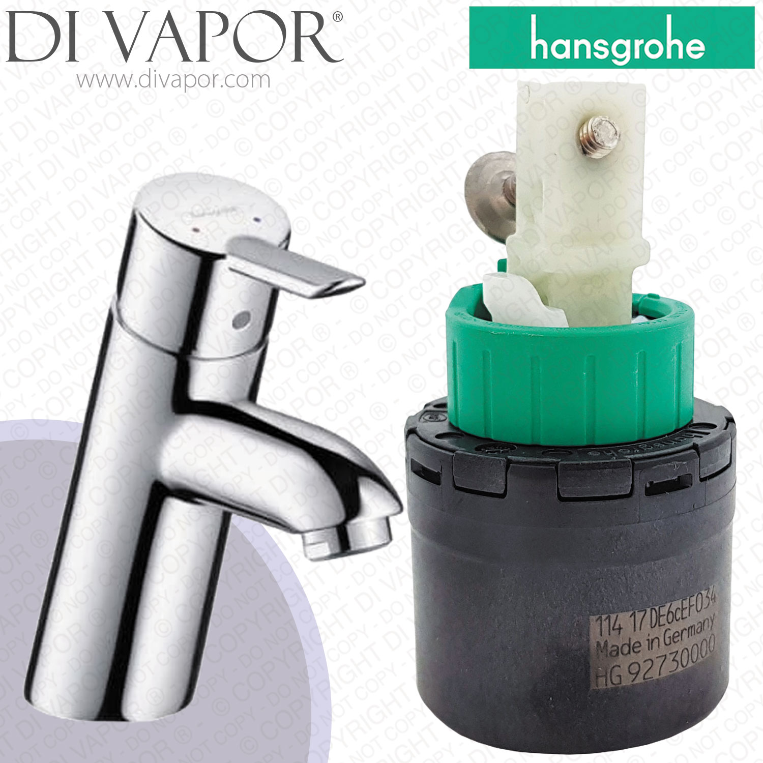 Hansgrohe Focus S Chrome Basin Mixer with Chain 31716000 Cartridge - HG-2980