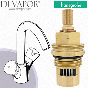 Hansgrohe Axor Mondaro Two Handle Basin Mixer 18030880 Anti-Clockwise Turn to Open 1/4 Turn Compatible Cartridge - HG-3002