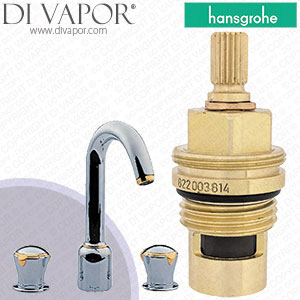 Hansgrohe Axor Mondaro White/Gold Optic Basin Mixer 18033490 Clockwise Turn to Open 1/4 Turn Compatible Cartridge - HG-3041