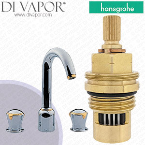 Hansgrohe Axor Mondaro White/Gold Optic Basin Mixer 18033490 Anti-Clockwise Turn to Open 1/4 Turn Compatible Cartridge - HG-3042