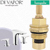 Hansgrohe PuraVida 3-Hole Basin Mixer 100 with Push-Open Waste Set 15073000 Clockwise Turn to Open 1/4 Turn Compatible Cartridge - HG-3071