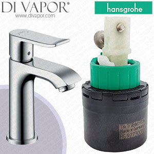 Hansgrohe Metris Chrome 110 Basin Mixer Tap with Pop-Up Waste 31080000 Cartridge - HG-3100