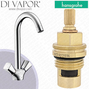 Hansgrohe 32310000 Talis 3-Hole Basin Mixer 150 with Pop-Up Waste Clockwise Turn to Open 1/4 Turn Compatible Cartridge - HG-3101