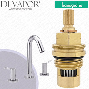 Hansgrohe 32310000 Talis 3-Hole Basin Mixer 150 with Pop-Up Waste Anti-Clockwise Turn to Open 1/4 Turn Compatible Cartridge - HG-3102