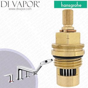 Hansgrohe 71748000 Talis E 4-Hole Rim Mounted Bath Mixer Tap Anti-Clockwise Turn to Open 1/4 Turn Compatible Cartridge - HG-3112