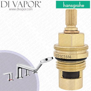 Hansgrohe 72419000 Talis S 4-Hole Rim Mounted Bath Mixer Clockwise Turn to Open 1/4 Turn Compatible Cartridge - HG-3131