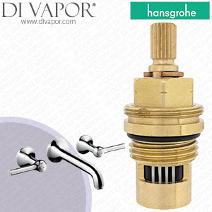 Hansgrohe Axor Terrano 3-Hole Basin Mixer DN15 37147000 Tap Anti-Clockwise Turn to Open 1/4 Turn Compatible Cartridge - HG-3141