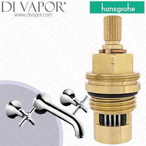 Hansgrohe Axor Terrano 3-Hole Basin Mixer DN15 37146810 Tap Anti-Clockwise Turn to Open 1/4 Turn Compatible Cartridge - HG-3161