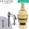 Hansgrohe Axor Terrano 3-Hole Basin Mixer with Cross Handles DN15 37133810 Clockwise Turn to Open 1/4 Turn Compatible Cartridge - HG-3221