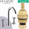 Hansgrohe Axor Terrano 3-Hole Basin Mixer with Cross Handles 37134810 Clockwise Turn to Open 1/4 Turn Compatible Cartridge - HG-3241