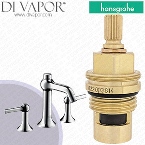 Hansgrohe Axor Terrano 3-Hole Basin Mixer with Lever Handles DN15 37135000 Clockwise Turn to Open 1/4 Turn Compatible Cartridge - HG-3261