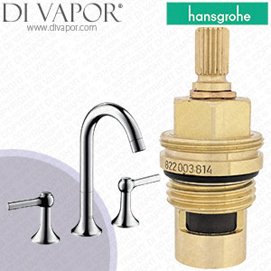 Hansgrohe Axor Terrano 3-Hole Basin Mixer with Lever Handles 37136810 Clockwise Turn to Open 1/4 Turn Compatible Cartridge - HG-3271