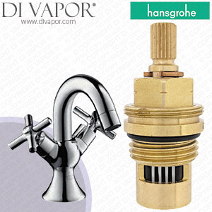 Hansgrohe Axor Terrano Santinox Basin Mixer 37035810 Anti-Clockwise Turn to Open 1/4 Turn Compatible Cartridge - HG-3302