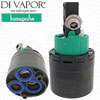 Hansgrohe 95646000 Lever Cartridge. Diameter: 35mm - - Total Height: 66mm - - Distance between locating pins centre to centre: 24.5mm