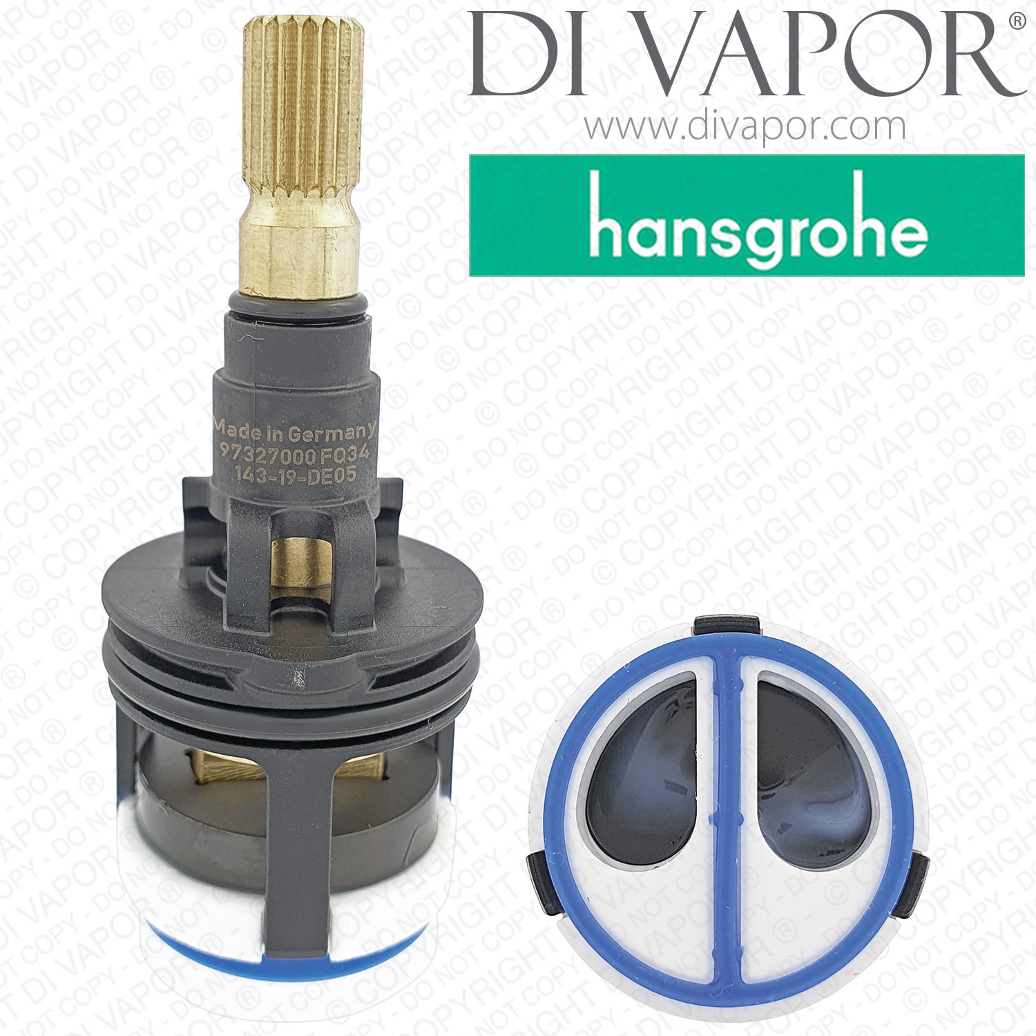Hansgrohe 97327000 Shut Off Unit Diverter Cartridge with Selector - HG-97327000