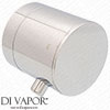 Chrome Thermostatic Temperature Control Knob (Handle) - 40mm Diameter - 20 Splines - HH46346