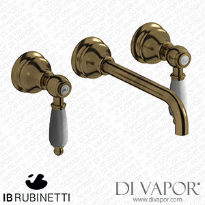 IB Rubinetti HL307BB_2 Hermes + Hermes Elle Wall Mounted Widespread Tap Tap with Long Spout Spare Parts