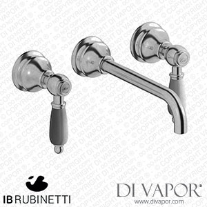 IB Rubinetti HL307SS_2 Hermes + Hermes Elle Wall Mounted Widespread Tap Tap with Long Spout Spare Parts