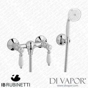 IB Rubinetti HL350CC_2 Hermes + Hermes Elle Wall Mounted Shower Mixer with Shower Kit Spare Parts