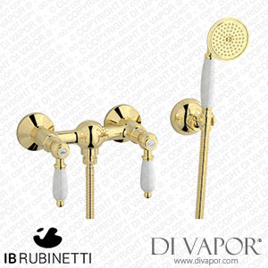 IB Rubinetti HL350II_2 Hermes + Hermes Elle Wall Mounted Shower Mixer with Shower Kit Spare Parts