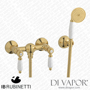 IB Rubinetti HL350OS_2 Hermes + Hermes Elle Wall Mounted Shower Mixer with Shower Kit Spare Parts