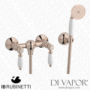 IB Rubinetti HL350RS_2 Hermes + Hermes Elle Wall Mounted Shower Mixer with Shower Kit Spare Parts